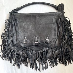 LIKE NEW Sam Edelman Leather Fringe Shoulder Bag!